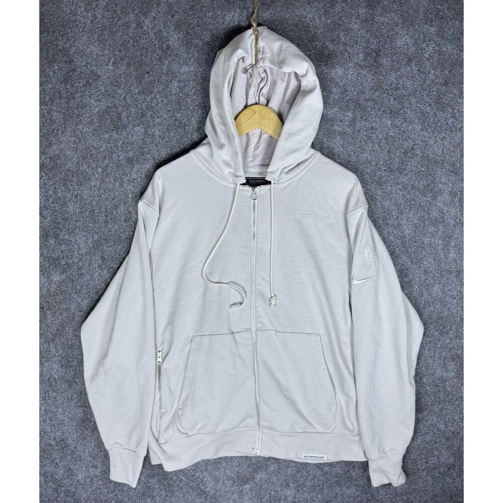 Minnesota Timberwolves NBA Nike Hoodie Mens Size L Nike Standard Issue Cream